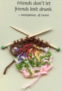 A greeting card you can send to fellow knitters