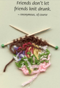 A greeting card you can send to fellow knitters