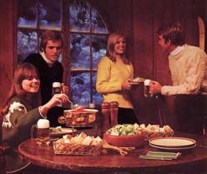 Sophistication 1980's style. Is that pampas grass in the garden?